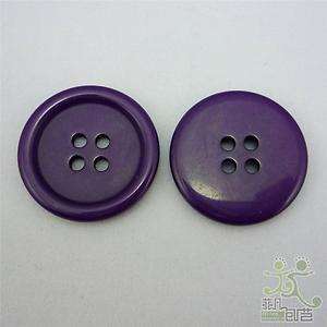 20 pcs dark purple buttons lot round sewing 25mm size40  