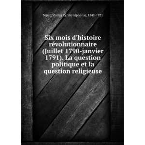  question religieuse Marius Cyrille Alphonse, 1845 1925 Sepet Books