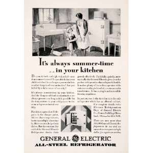 1929 Ad Antique General Electric Refrigerator Home Appliance Frank 