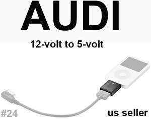 12 TO 5VOLT iPOD iPHONE CHARGER ADAPTER AUDI 000051443C  