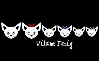 Chihuahua Family Personalized Vinyl Car Decal Sticker  
