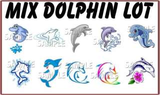 MIX DOLPHIN LOT•NAIL ART DECALS•KIDS,TOE OR ADULT  