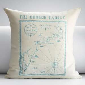  outdoor map pillow ivory cover 12x18