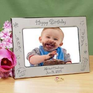  Engraved Happy Birthday Silver Picture Frame Everything 