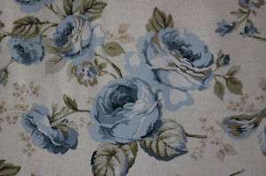 Olivia Blue Large Rose Fabric 463155 Bernartex DAmore  