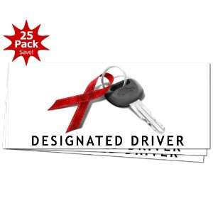   Driving Prevention Designated Driver Window or Bumper Sticker 25 PACK