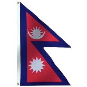  Nepal Flag 2X3 Foot Nylon Patio, Lawn & Garden