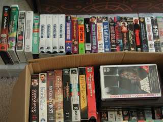Huge 111 VHS Movie Collection Lot Plus 20” Sony TV and Samsung DVD 