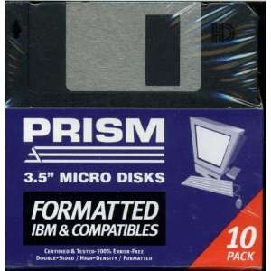  PRISM 3.5 inch Floppy Disks   Formatted for IBM 