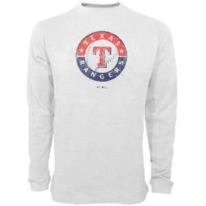  Reebok Texas Rangers White Faded Logo Long Sleeve Thermal 