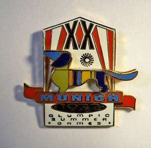 1972 MUNICH OLYMPIC MASCOT WALDI DACHSHUND PIN ON PIN  