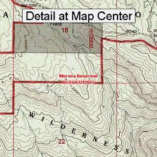 USGS Topographic Quadrangle Map   Morena Reservoir, California (Folded 