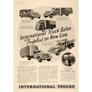  1937 Ad International Trucks Delivery Model D30 6 Wheel 