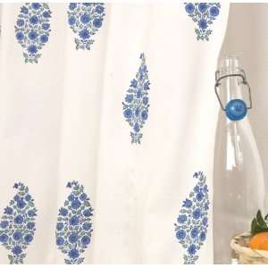  Designer Country Blue Fabric Shower Curtain