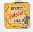 inch ruppert knickerbocker beer coaster new york