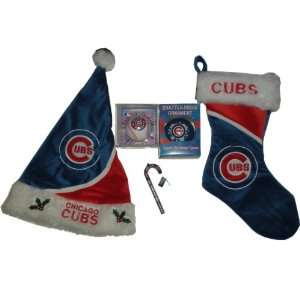  MLB Chicago Cubs Holiday Gift Set  Hat, Stocking, and 