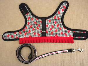 Watermelon Dog Harness Vest And Matching Nylon Leash  
