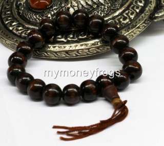   Oriental Buddhist Brown Monk Wood Mala Bracelet Prayer Bead #DS  