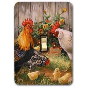 Rooster Farm Animal Country Metal Light Switch Plate Cover 