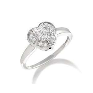  Gordons Jewelers Diamond Accent Heart Ring in 10K White 