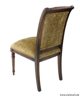 Set 8 Custom Empire Style Upholstered Dining Room Chairs by EJ Victor 