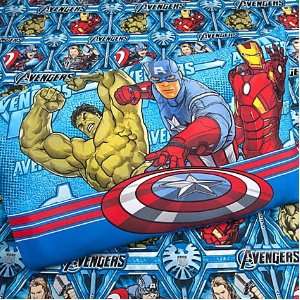  Marvel THE AVENGERS Twin Size 3 Piece Sheet Set Cotton 