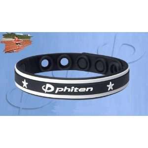  Phiten Sports Type Bracelet (Black/white) Health 