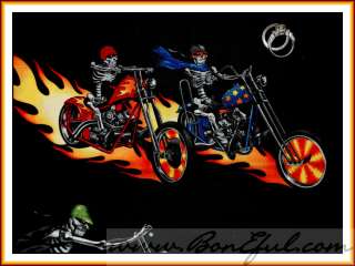 BOOAK Fabric B&W *Motorcycle Chopper Mini Hot Bike *Alexander Henry 