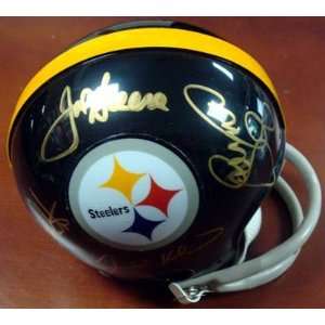  Steel Curtain Autographed Pittsburgh Steelers Mini Helmet 