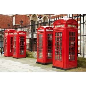  Row Of Phone Boxes Wall Mural