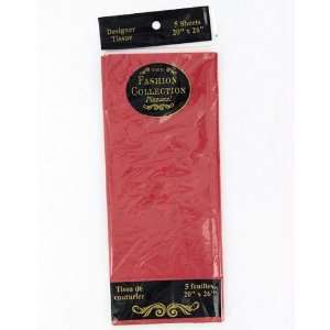 10 Packs of 5 Red Tissue Paper Sheets 20x26 