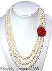 White Fashion Faceted Coral Necklace Agate Clasp  