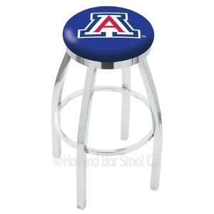   Chrome Swivel Bar Stool Base with Flat Accent Ring 