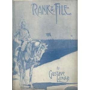  In Rank and File (In Reih und Giled) Gustave Lange Books