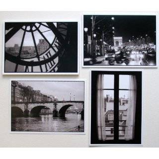 Paris Black and White Photography Note Cards Notecards French Greeting 