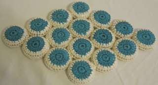     Handmade   Crochet Covered Snapple Lids   Diamond Shape   Washable