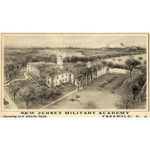 1907 Ad New Jersey Military Academy Athletic Field   Original Print Ad 