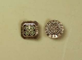 Vintage Sterling Silver 4 H Year Pins 4H  
