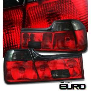  Bmw 1988 1993 7 Series   E32 Red/Smoke Taillight Red/Clear 