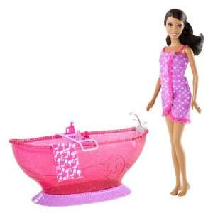  Barbie Bath Tub And Barbie African American Doll Playset 