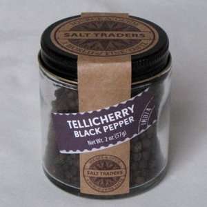 SALT TRADERS Tellicherry Black Peppercorns   harvested in India   2 oz 