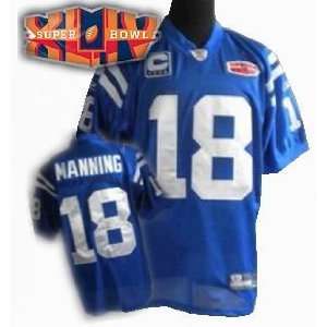 com Peyton Manning Jersey Reebok Replica Blue #18 Indianapolis Colts 