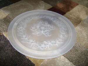 Useful & Collectible Decorative Frosted Cake Plate~  