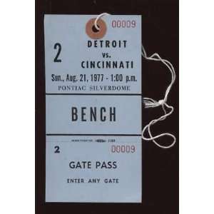  1977 Cincinnati Bengals @ Detroit Lions Bench Pass NRMT 