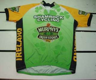 SHAMROCK CYCLING IRELAND MURPHYS IRISH BEER BICYCLE CYCLE BIKE JERSEY 