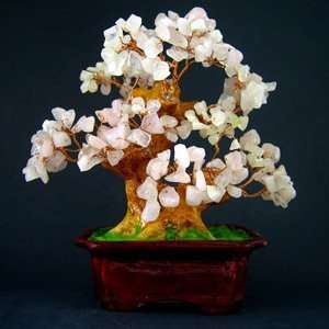  Rose Quartz Bonsai Crystal Tree 