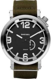 DIESEL DZ1470 Fast Shipping BLACK dial GREEN Fabric MENS Watch Brand 