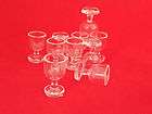   Miniature 10 pcs. of Plactic Glasses, cystal clear like real glass G07