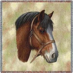 Clydesdale Horse Lap Square   54 x 54 Blanket/Throw
