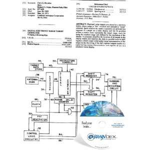  NEW Patent CD for DIGITAL ELECTRONIC RADAR TARGET 